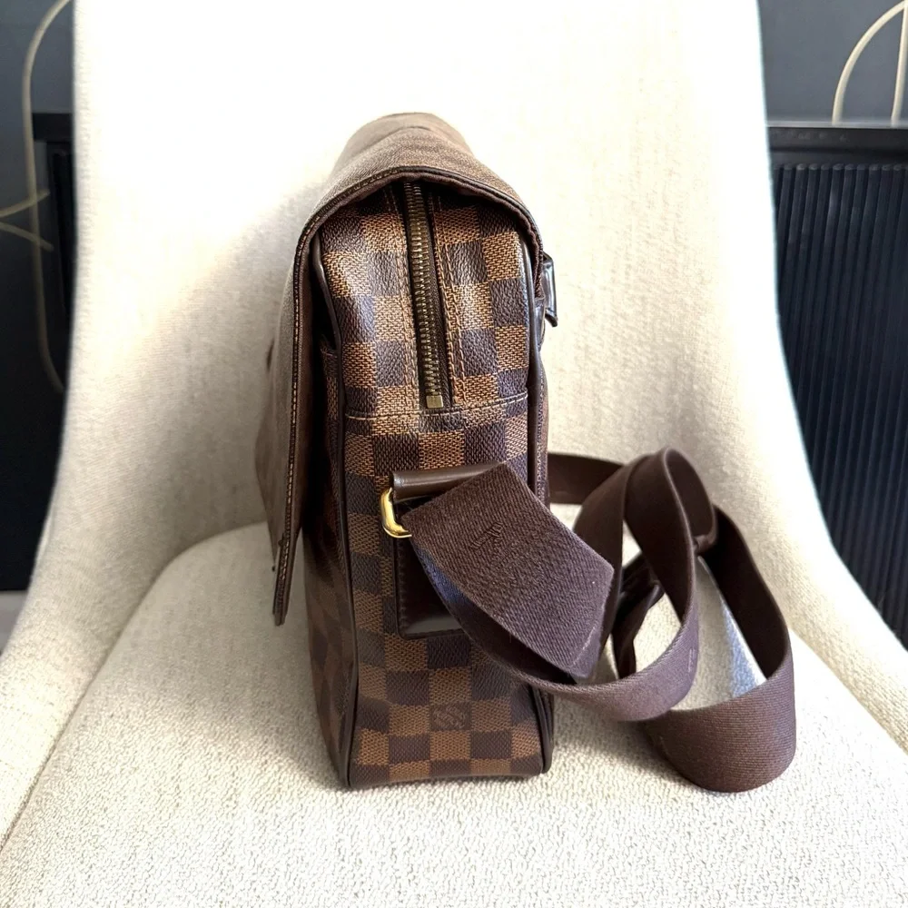Authentic Louis Vuitton Ebene Shelton MM Damier unisex messanger bag brown - Picture 8 of 16